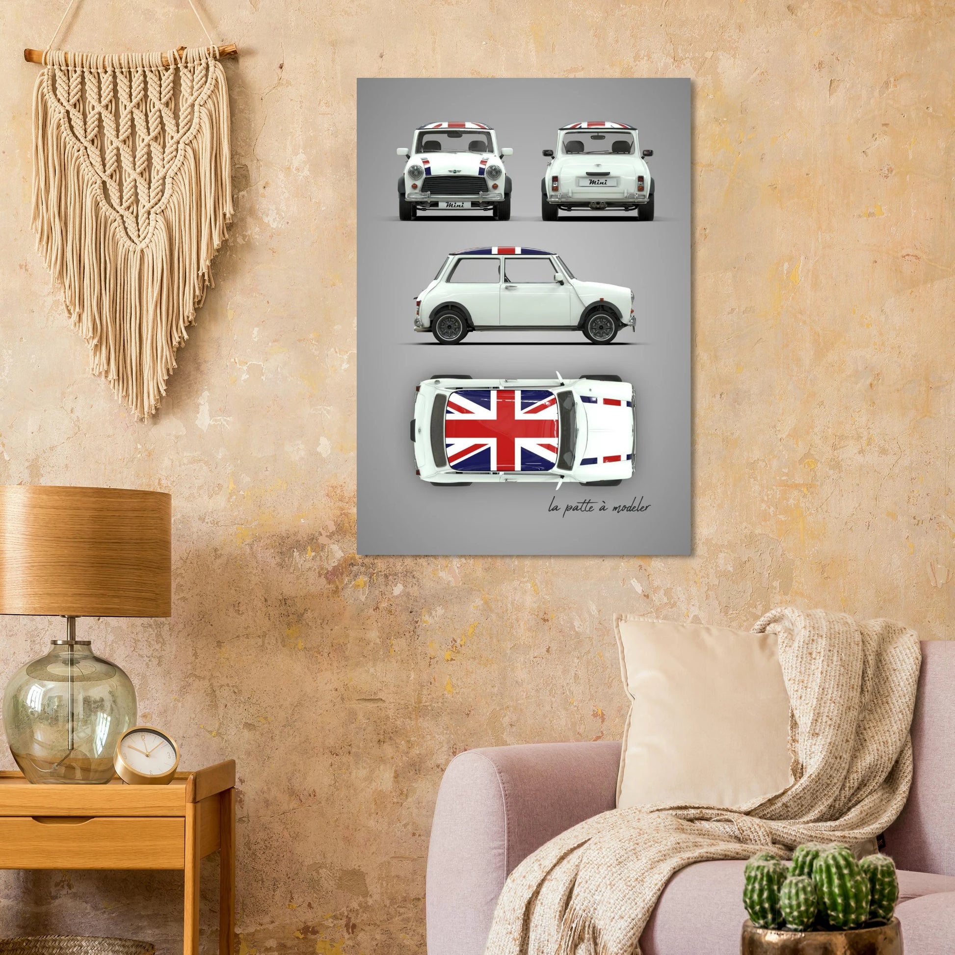 British Classic Icon Aluminum Print - Vintage Car Art