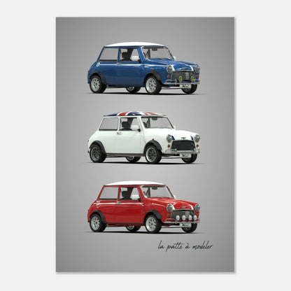 British Classic Car Aluminum Print - Compact Icon Art