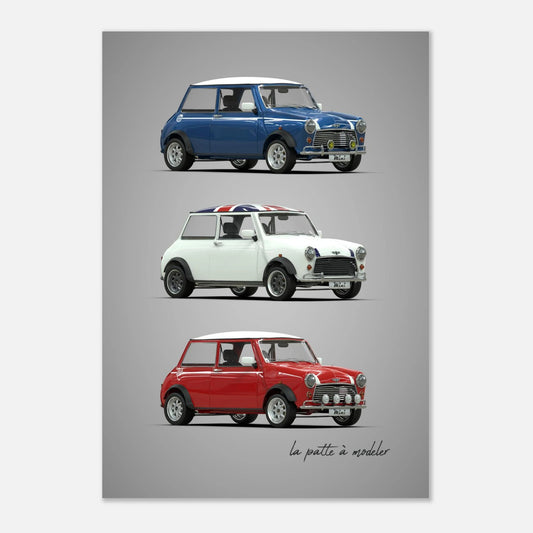British Classic Car Aluminum Print - Compact Icon Art