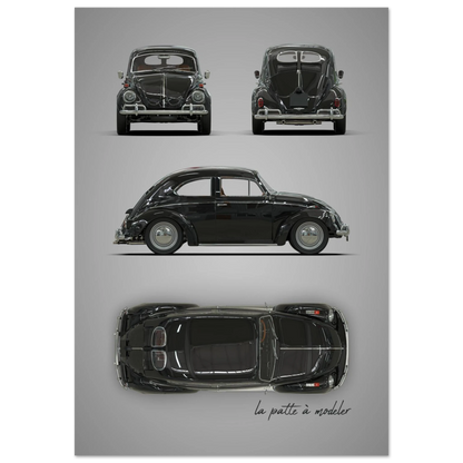 German Classic Car Aluminum Print - Custom Heritage Art