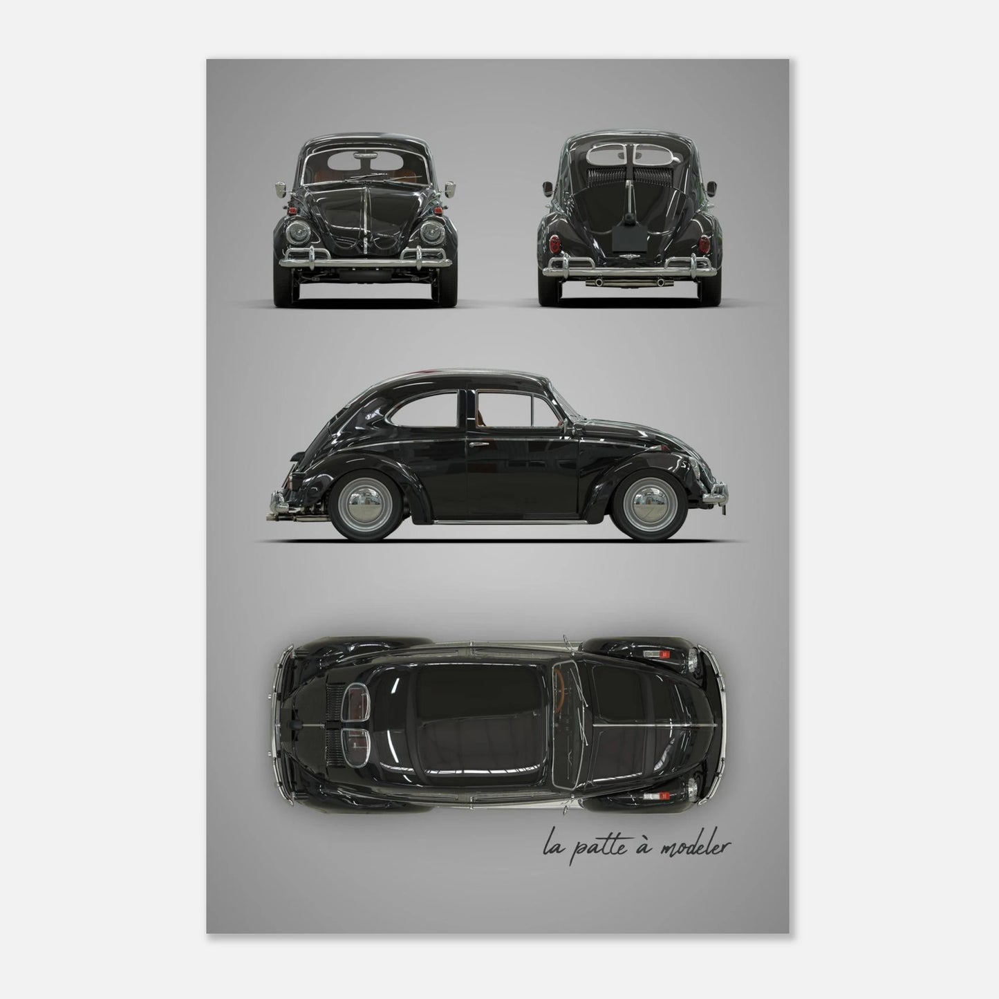 German Classic Car Aluminum Print - Custom Heritage Art