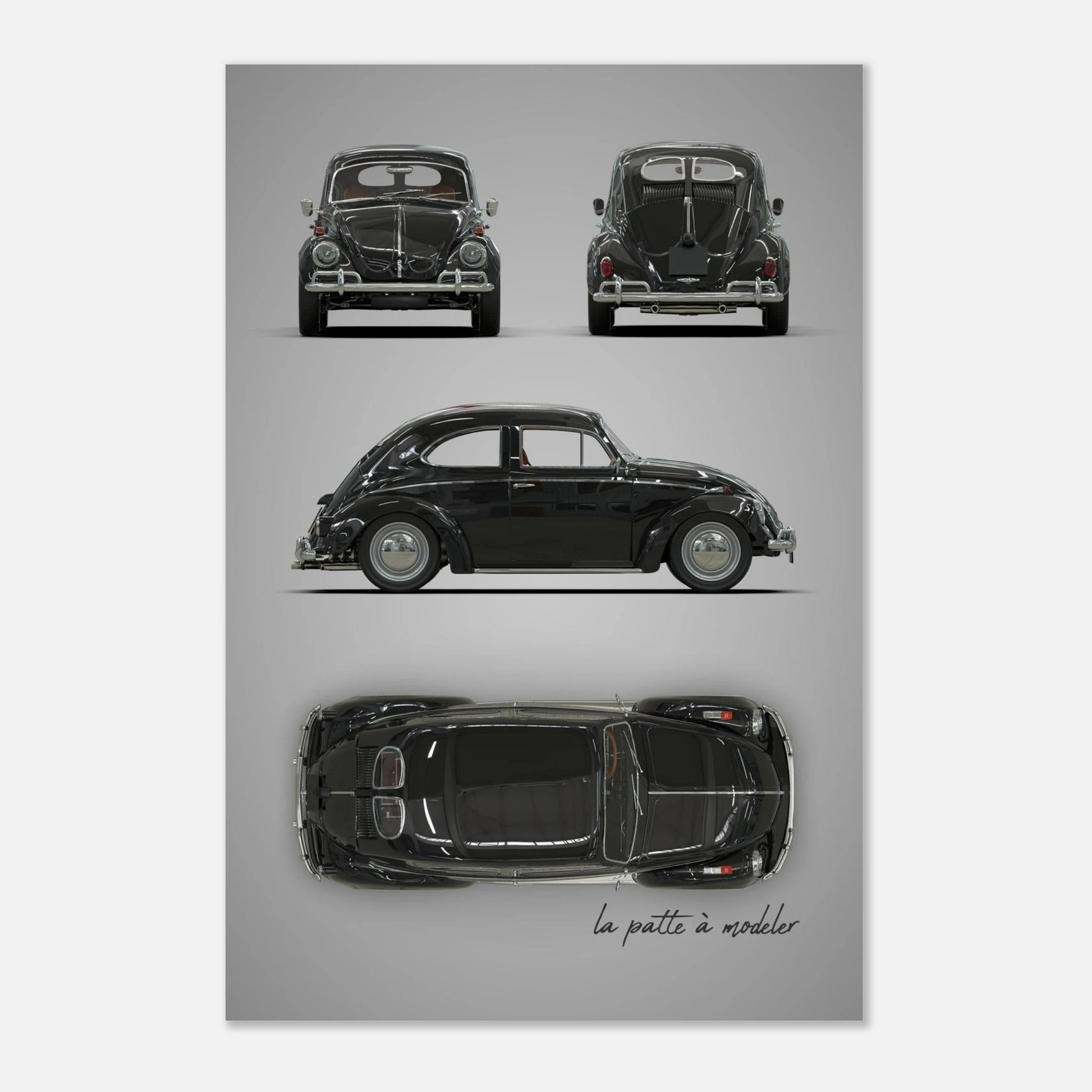 German Classic Car Aluminum Print - Custom Heritage Art