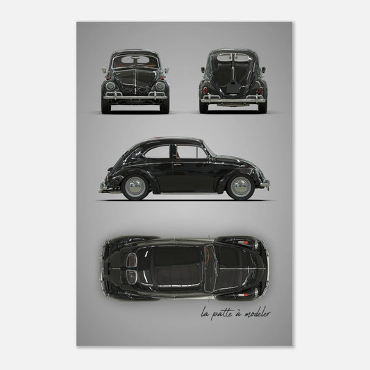 German Classic Car Aluminum Print - Custom Heritage Art