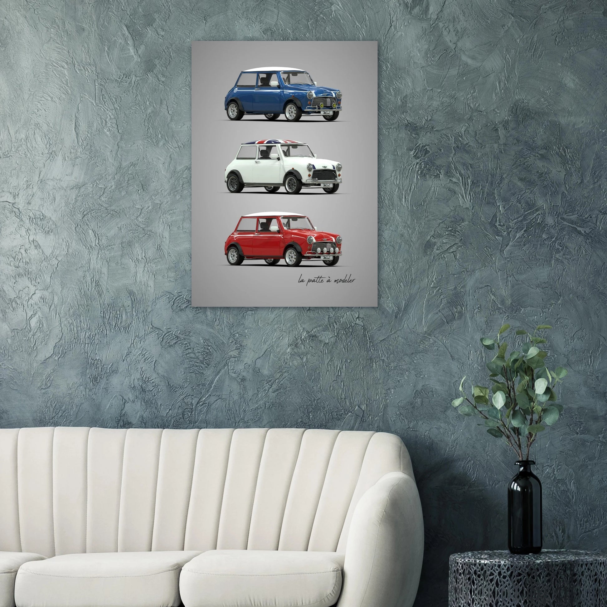 British Classic Car Aluminum Print - Compact Icon Art