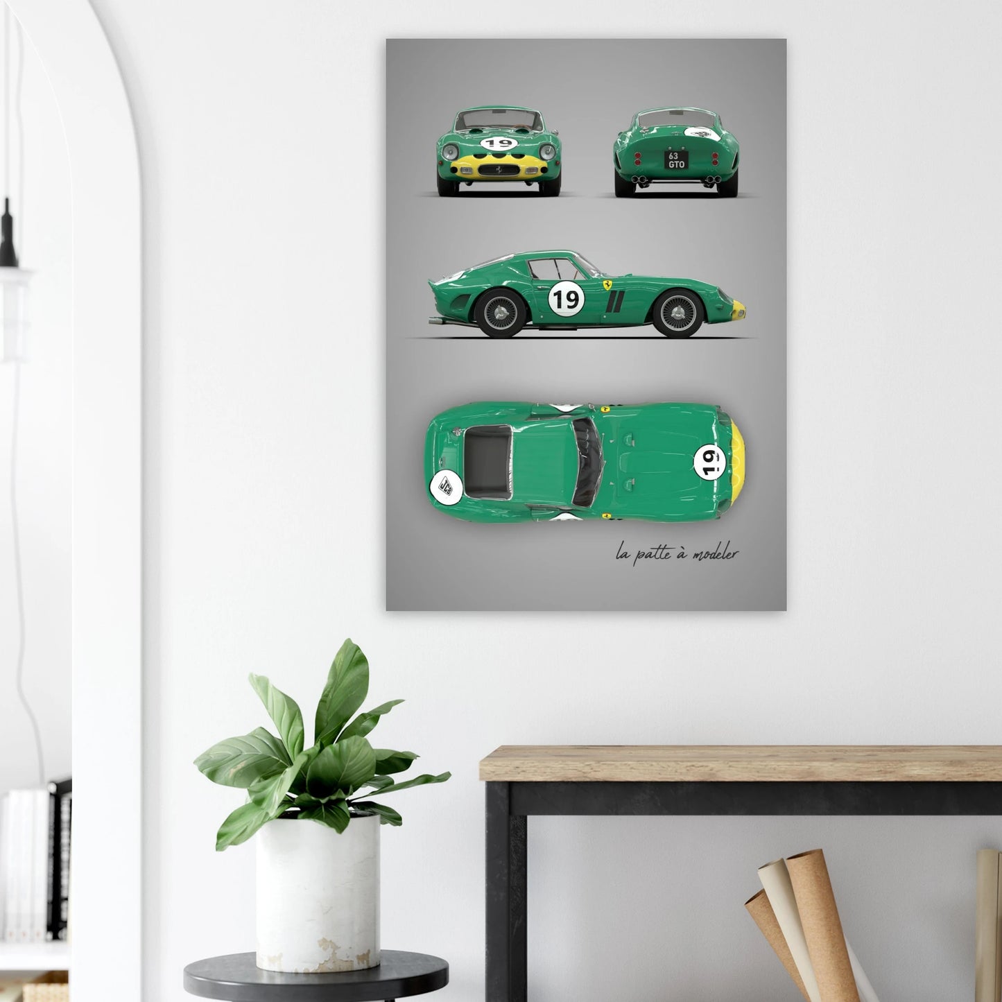 Italian Sports Car Aluminum Print - Classic GT Racing Art