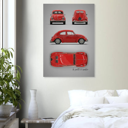 German Classic Car Aluminum Print - Custom Icon Art