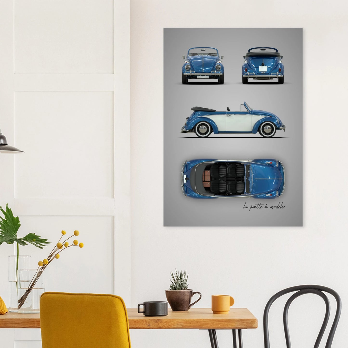 German Classic Car Aluminum Print - Custom Automotive Art