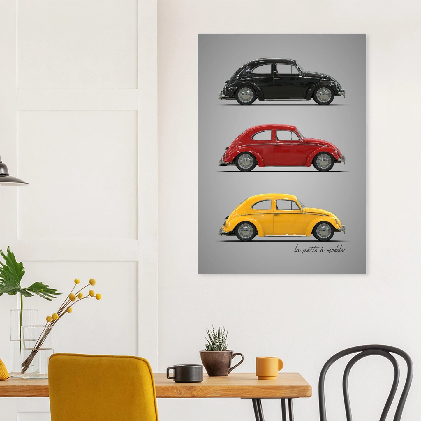 German Classic Car Aluminum Print - Vintage Design Art